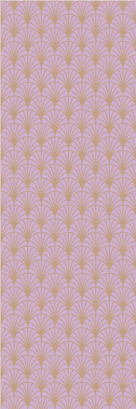 Vintage vinyl rug with pink and gold scales pattern - TenStickers