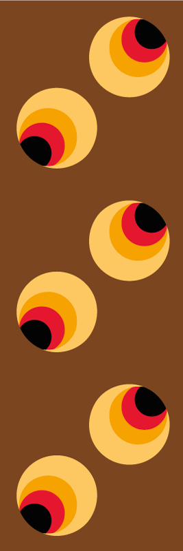 Pop eyeballs vintage vinyl rug - TenStickers