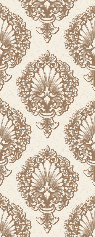 Vintage vinyl rug in damask style classic design - TenStickers