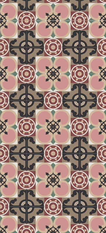 Vintage vinyl rug with toledo tiles design - TenStickers