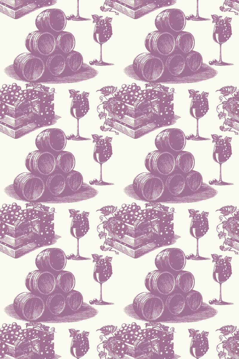 Vintage vinyl rug in french violet pattern - TenStickers