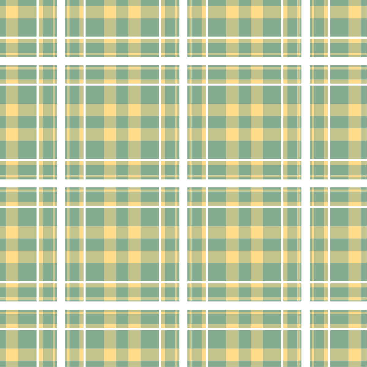 Vintage vinyl rug in yellow green and white gingham - TenStickers