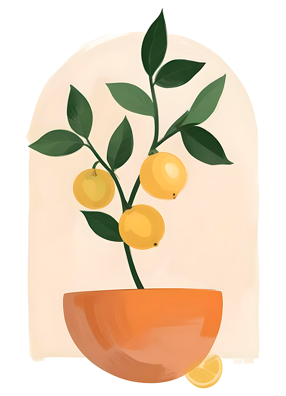 Small fruit tree flower vinyl rug - TenStickers