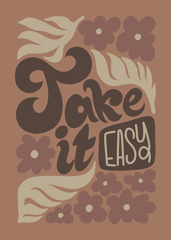 Custom vinyl rug take it easy - TenStickers