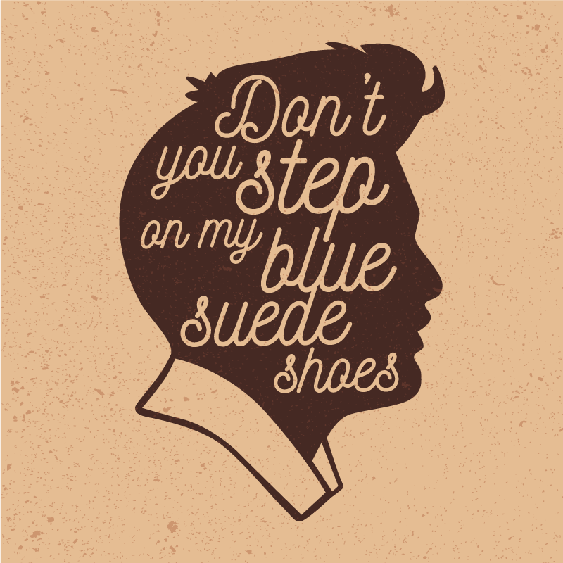 Custom vinyl rug in blue suede style - TenStickers