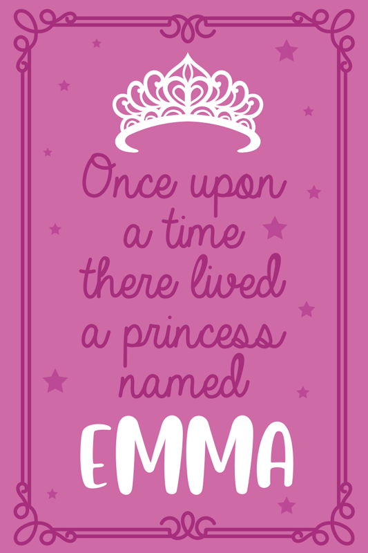 Custom vinyl rug princess personalized - TenStickers