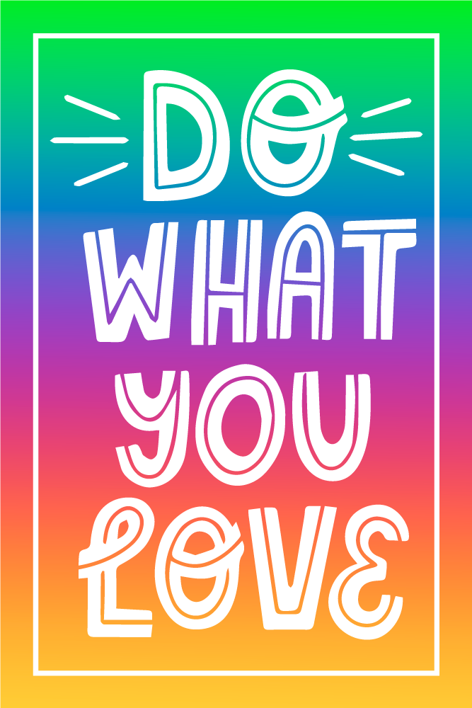 Custom vinyl rug rainbow colors with text - TenStickers