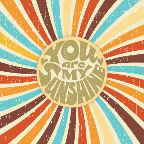 Custom vinyl rug you are my sunshine - TenStickers