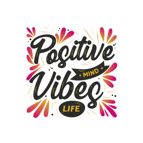 Custom vinyl rug positive mind positive vibes - TenStickers