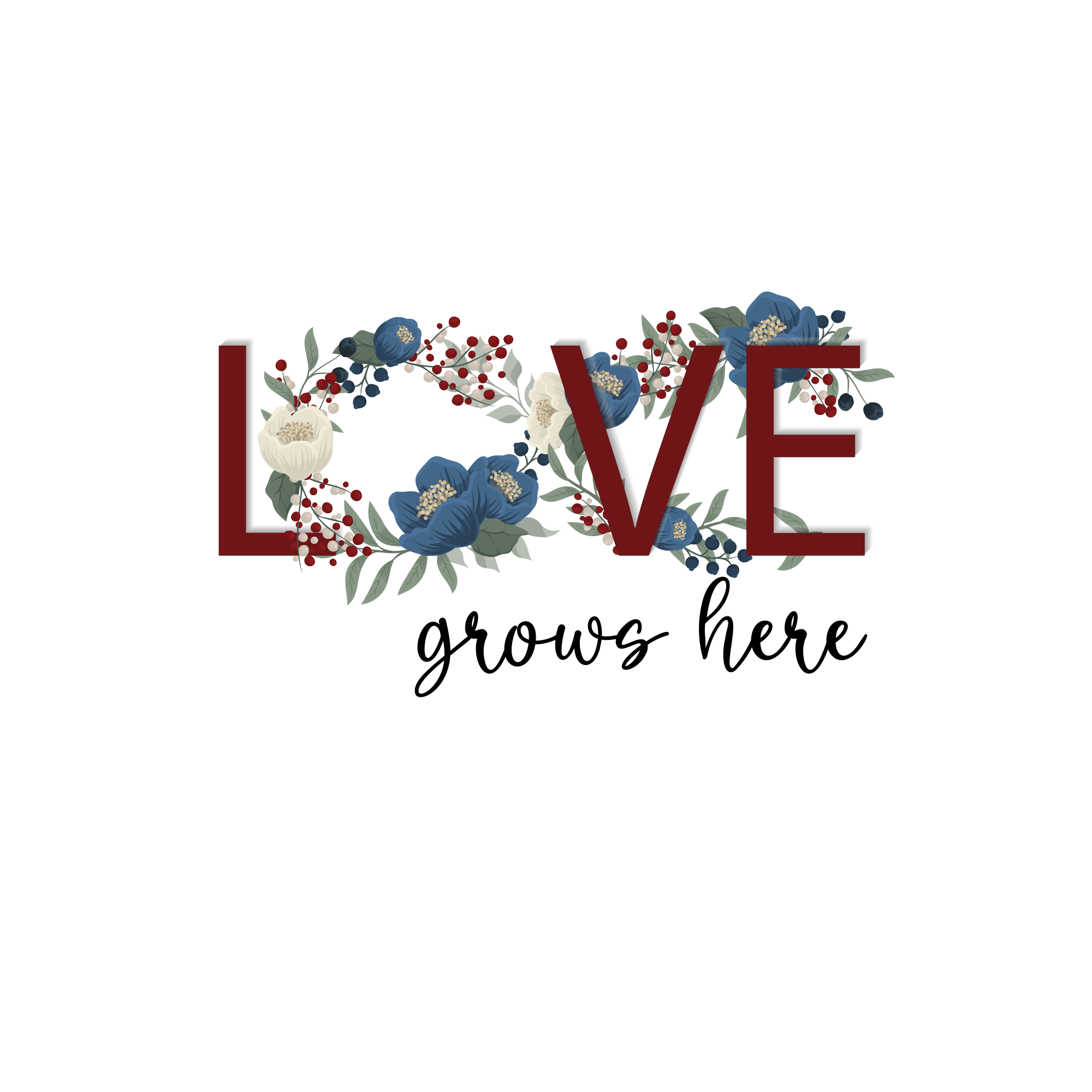 Custom vinyl rug love blossoms here - TenStickers