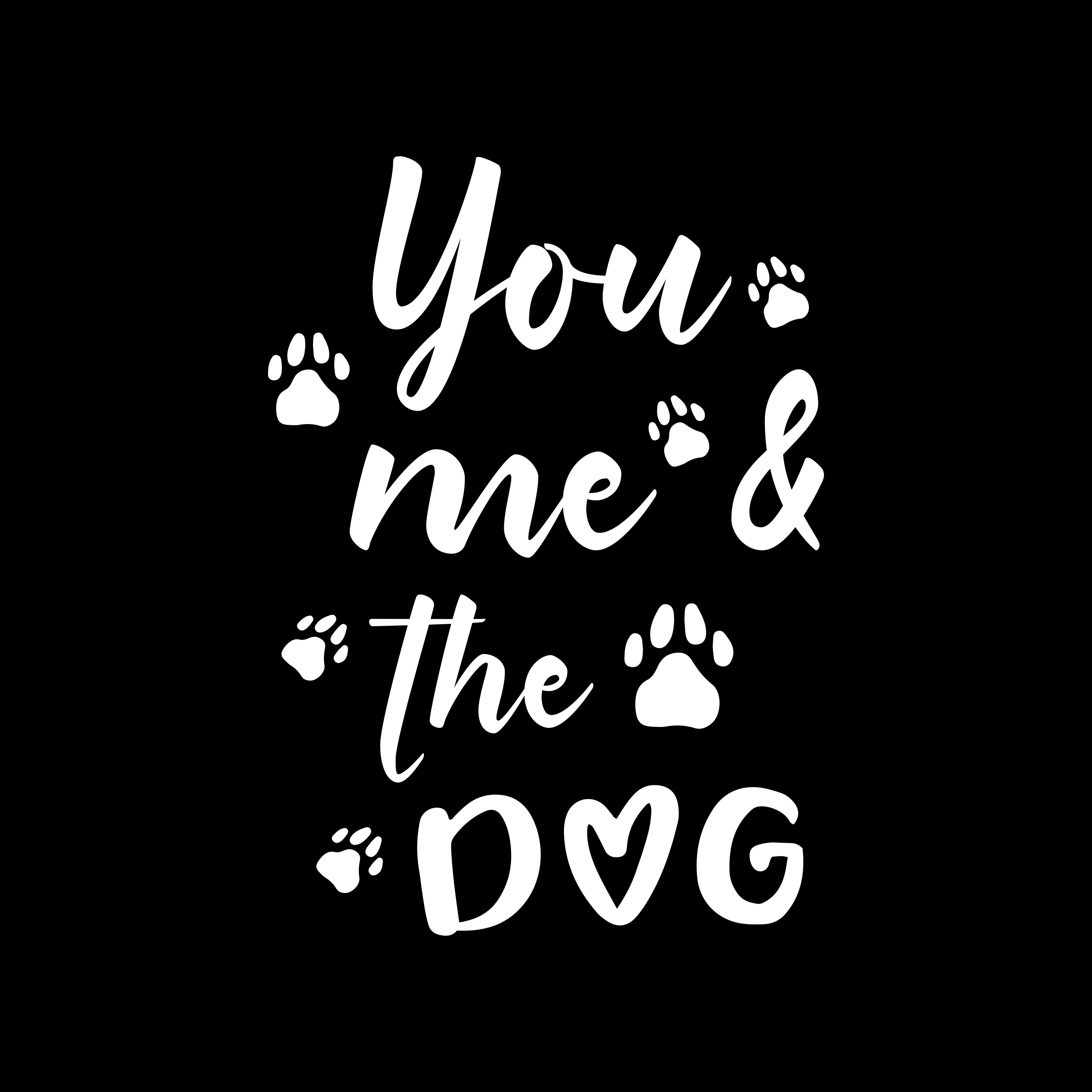 Custom vinyl rug you, me and the dog - TenStickers