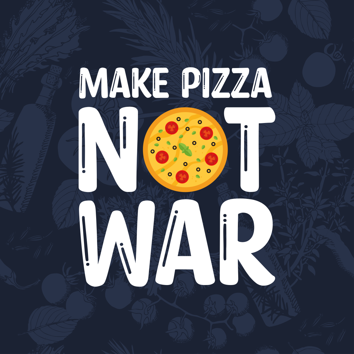 Custom vinyl rug fun quotes create pizza - TenStickers