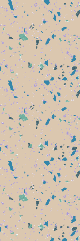 Textured vinyl rug in colorful terrazzo stone - TenStickers