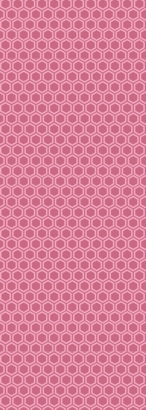 Textured vinyl rug with pink geometric hexagon pattern - TenStickers