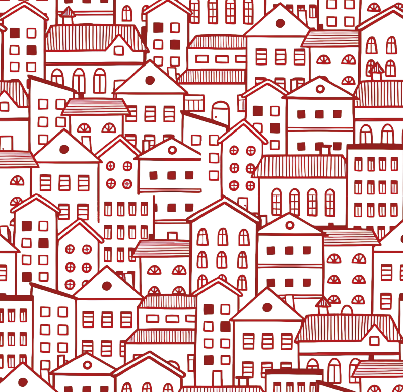 Textured vinyl rug with modern city comic effect - TenStickers