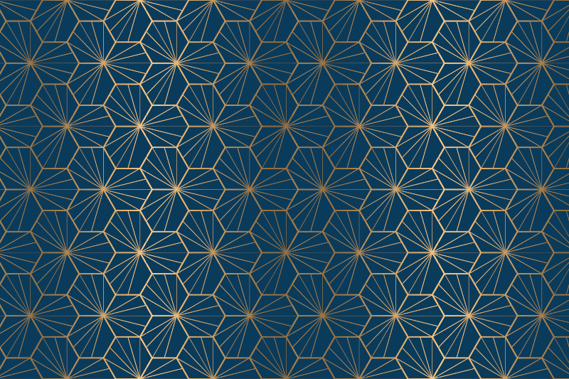 Geometric vinyl rug with elegant geometric pattern - TenStickers