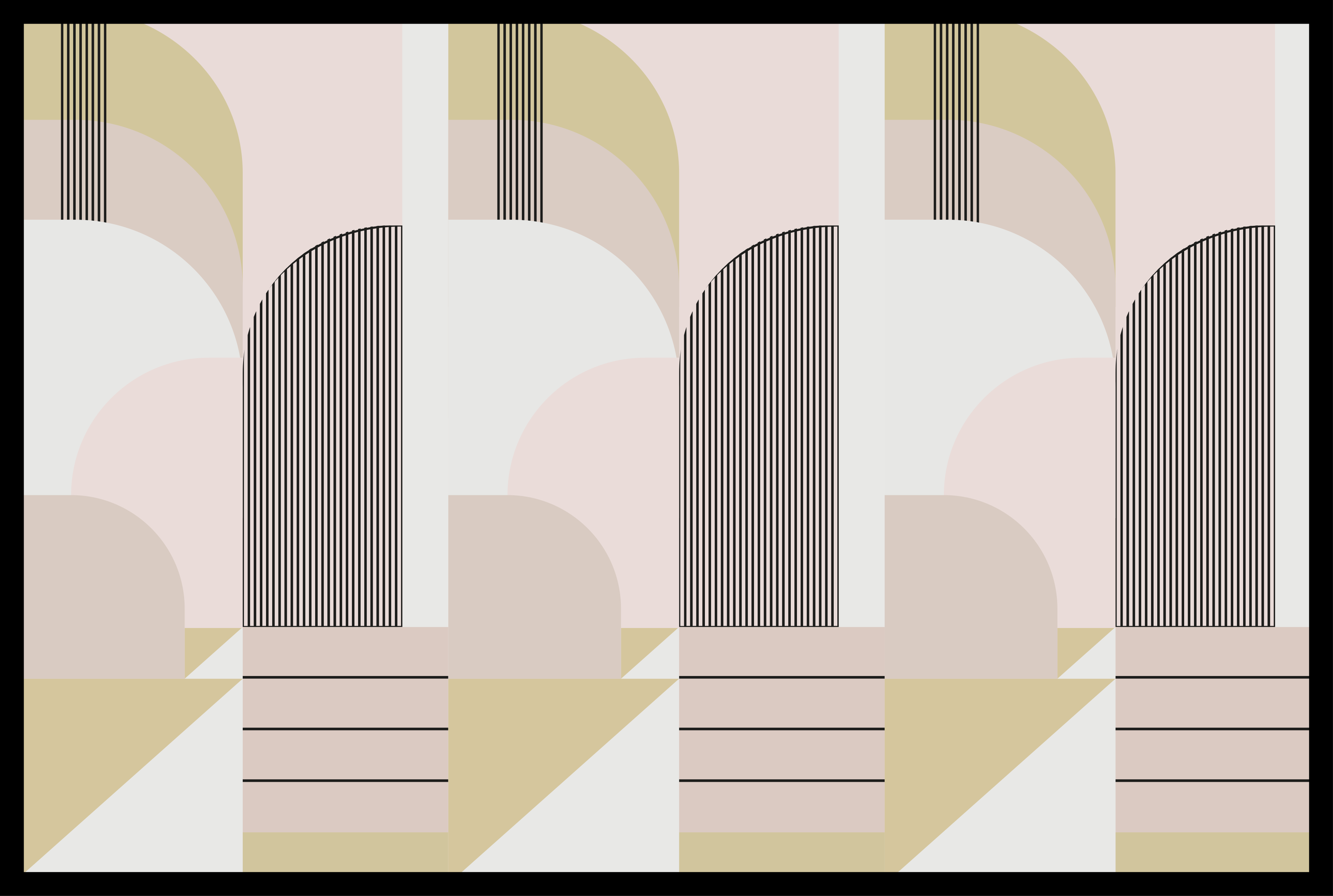 Geometric vinyl rug in pastel urban design - TenStickers