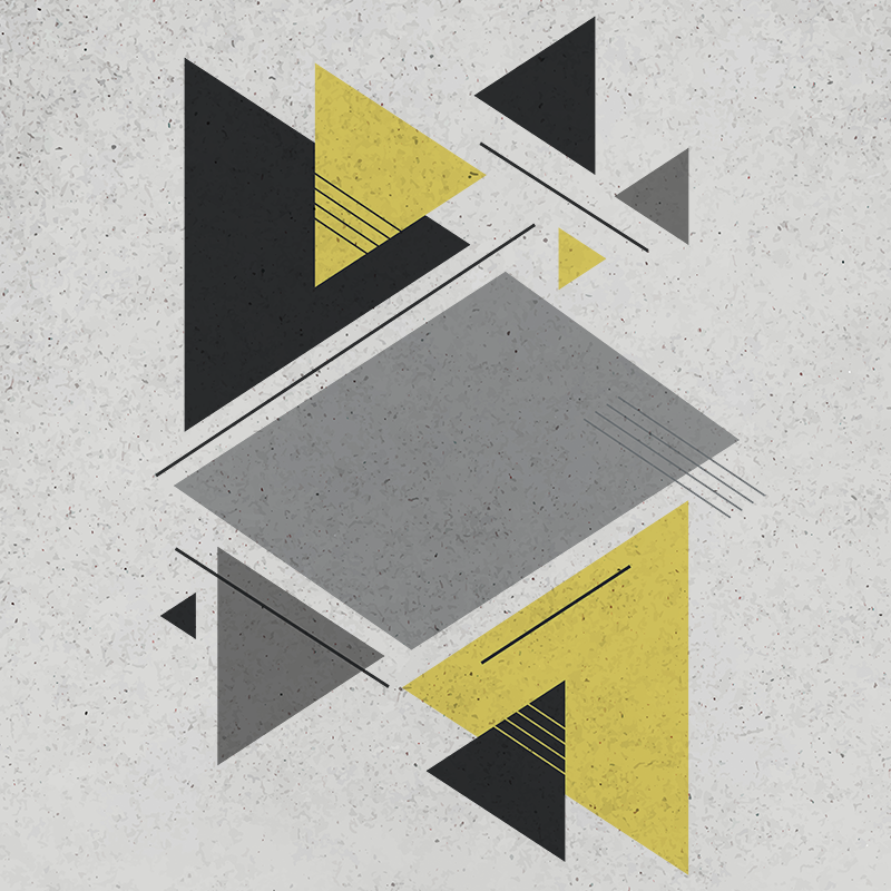 Geometric vinyl rug with nordic triangles design - TenStickers