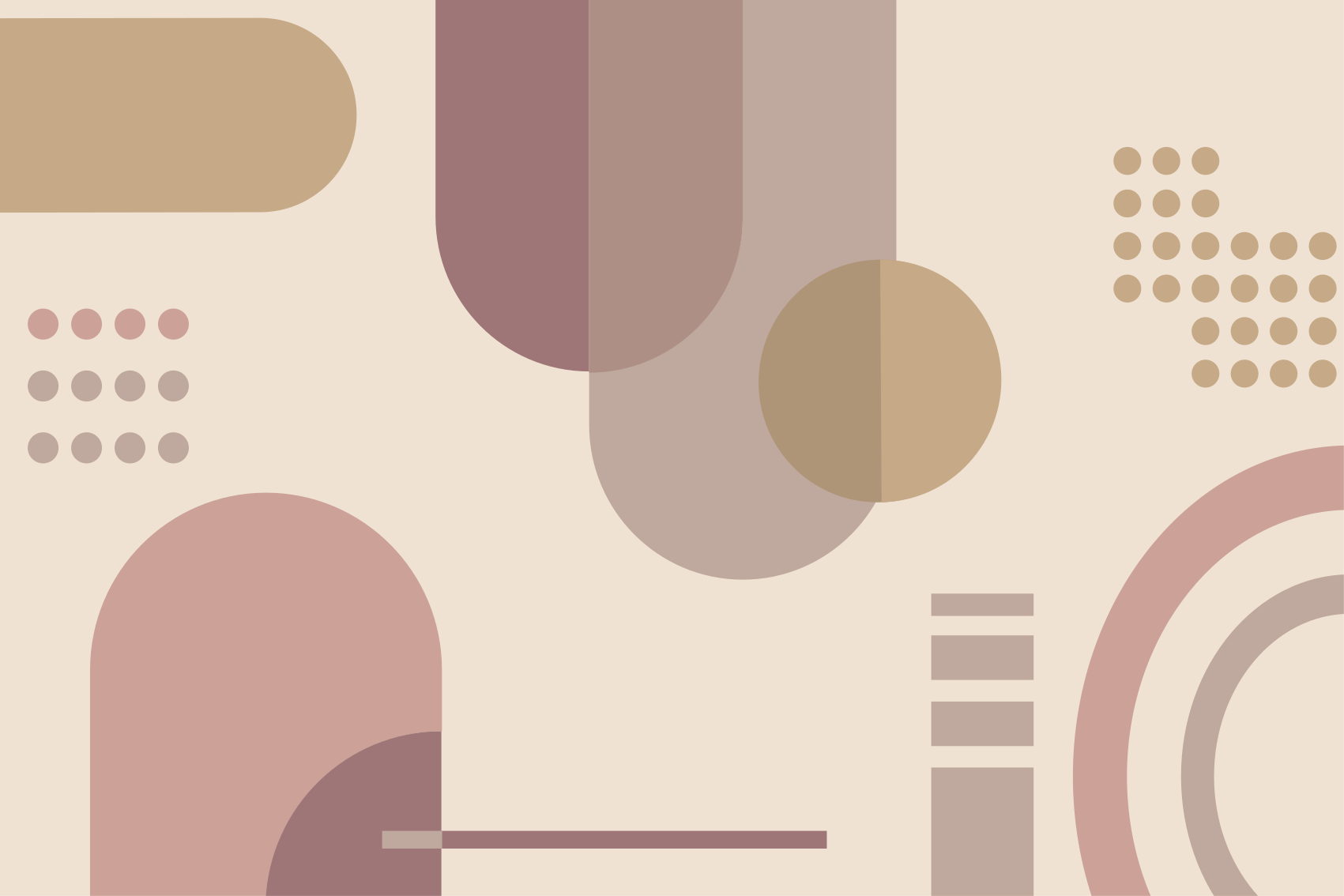 Geometric vinyl rug in gray and brown pattern - TenStickers