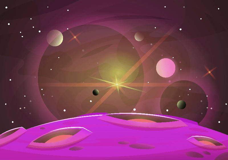 Kids vinyl rug with futuristic space views - TenStickers