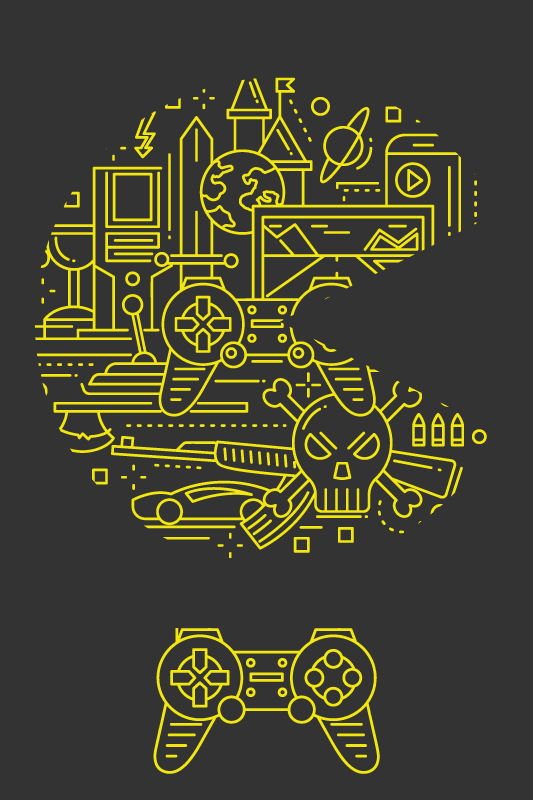 Gaming vinyl rug yellow pacifier - TenStickers