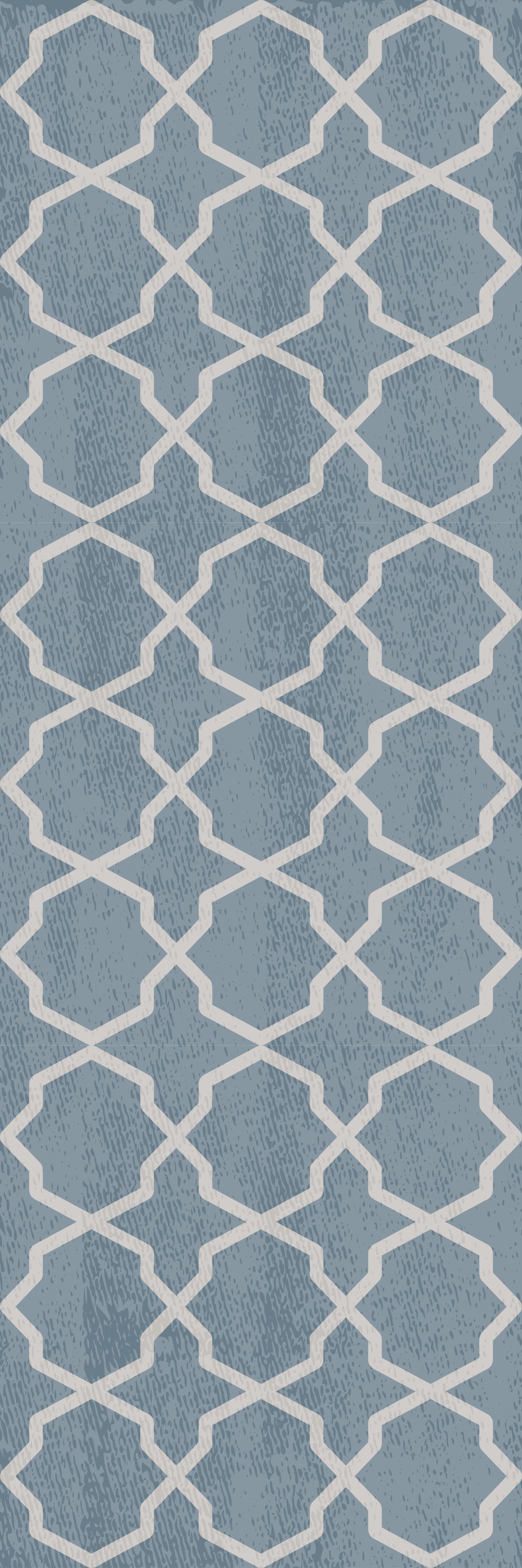Living room vinyl rug in gray hamptons pattern - TenStickers