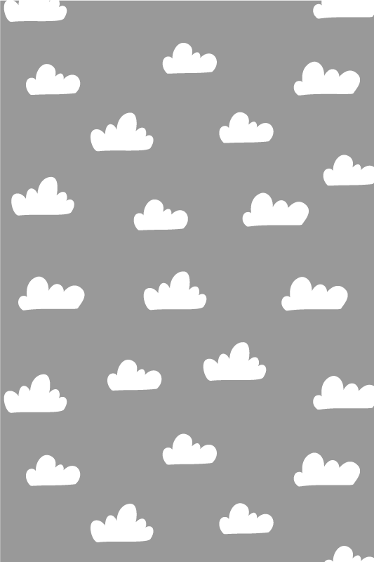 Gray vinyl rug cloudy skies - TenStickers