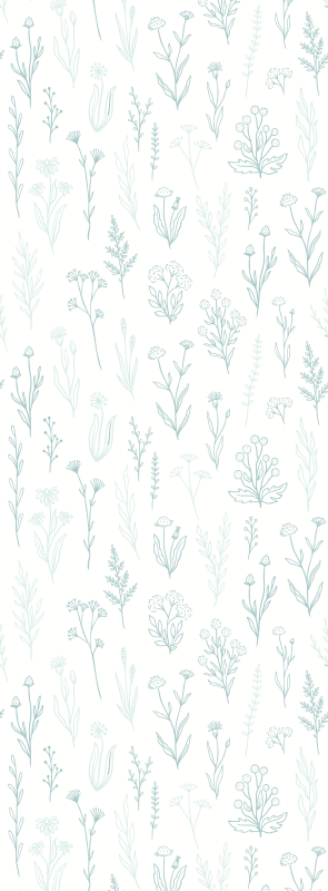 Hallway vinyl rug flower on a white background - TenStickers