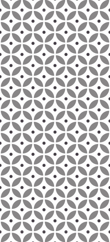 Hallway vinyl rug in nordic style seamless circles - TenStickers