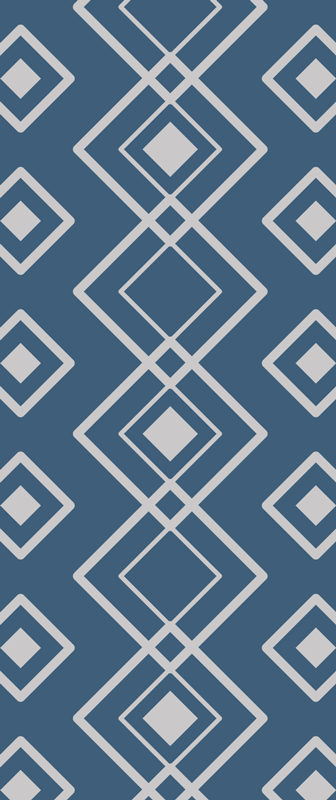 Hallway vinyl rug superfresco easy navy geometric - TenStickers