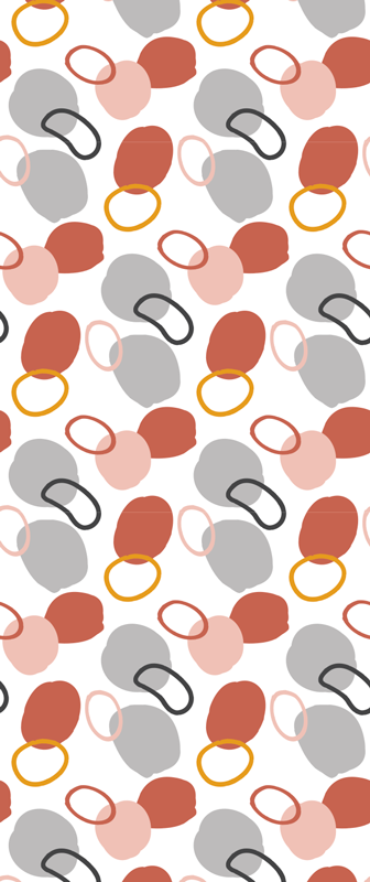 Hallway vinyl rug with abstract colorful dots - TenStickers