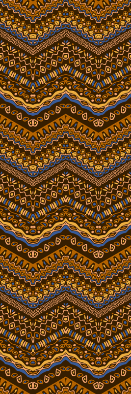 Hallway vinyl rug with tribal pattern african design - TenStickers