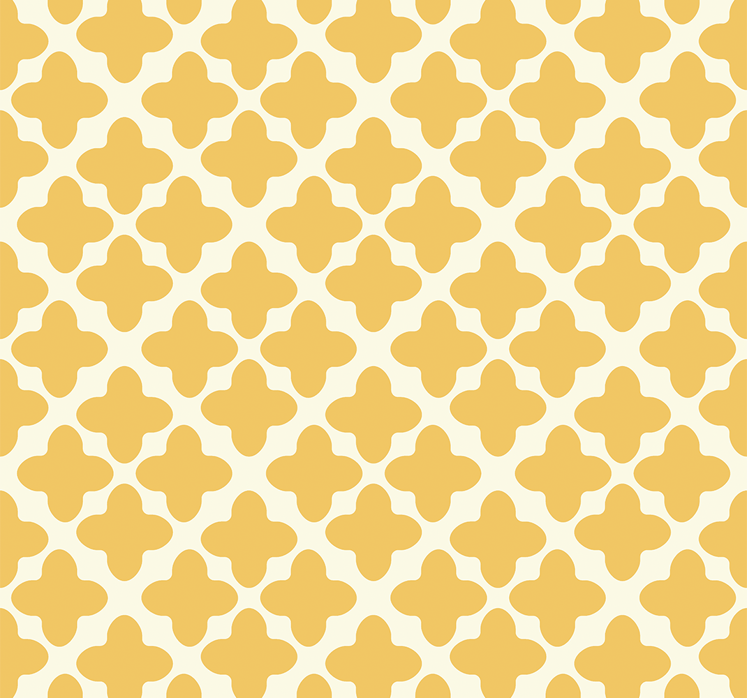 Yellow vinyl rug with arabesque design - TenStickers