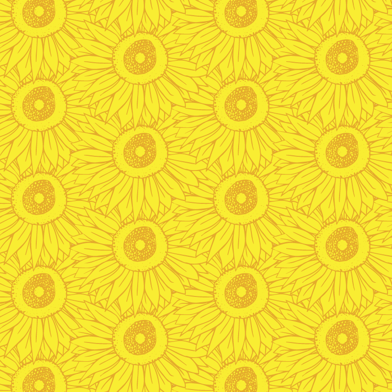 Yellow vinyl rug in light sunflower shades - TenStickers