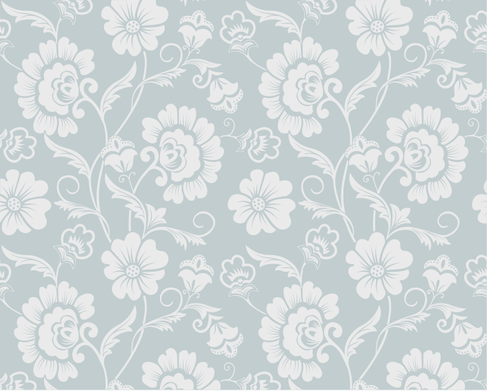 White vinyl rug with "granny chic" floral design - TenStickers