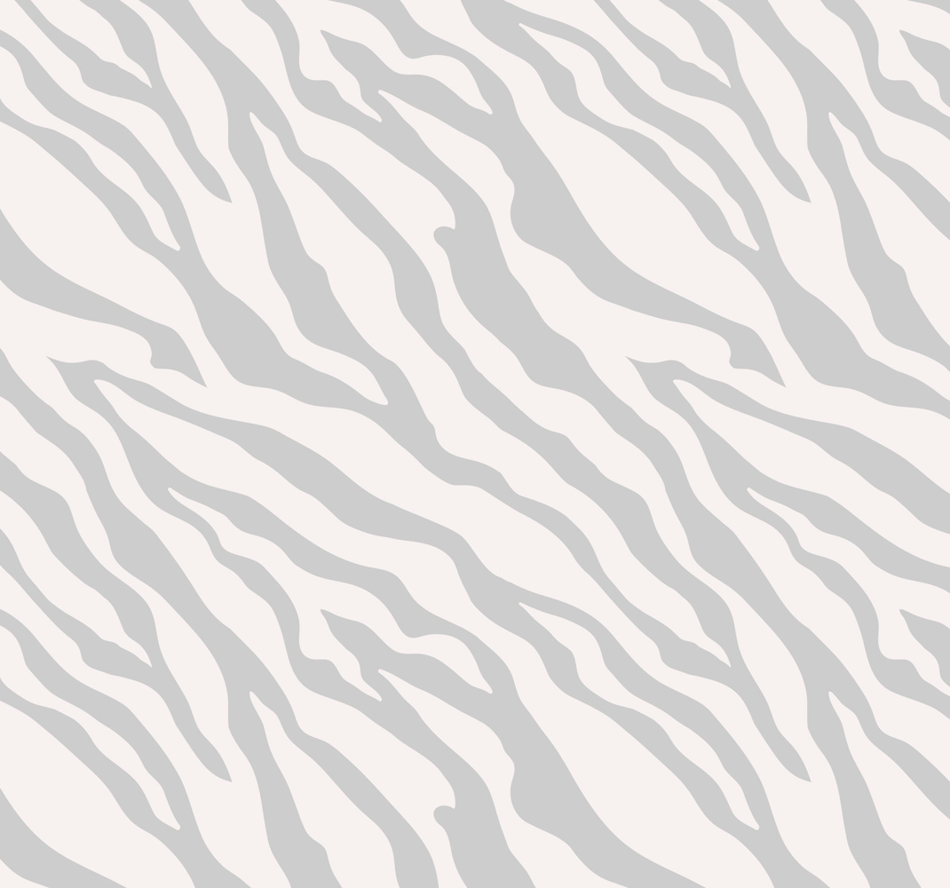 White vinyl rug with light gray zebra print - TenStickers