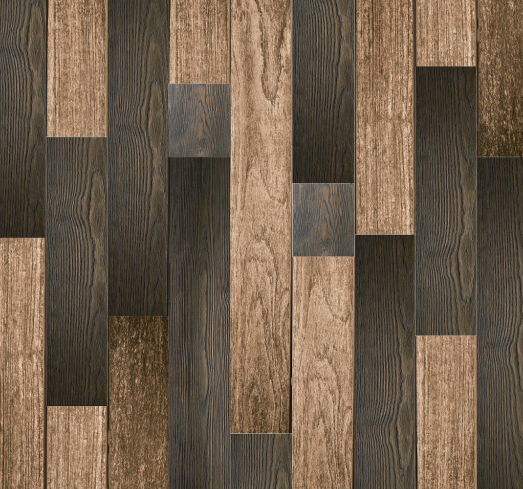 Brown vinyl rug with elegant wood designs - TenStickers
