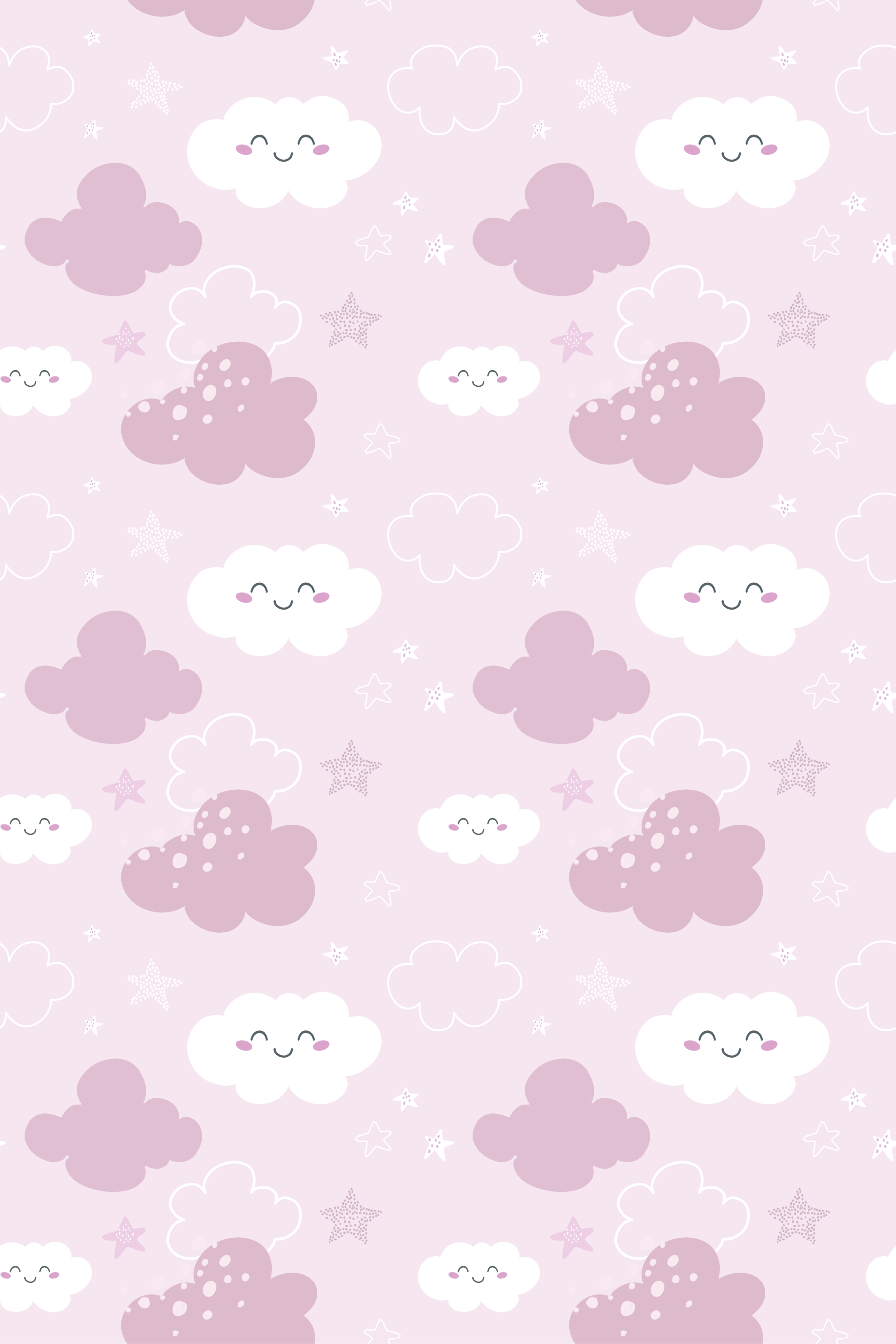 Purple vinyl rug with a pink background and white joy - TenStickers