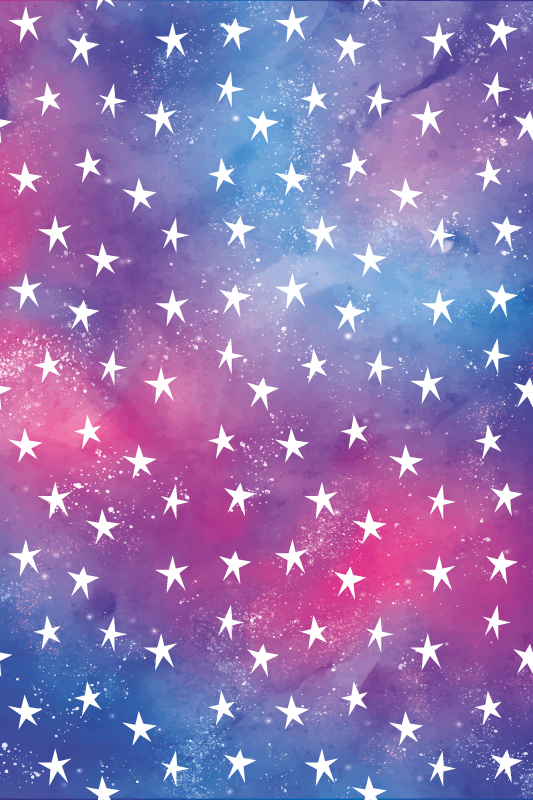 Purple vinyl rug in cosmic star texture - TenStickers