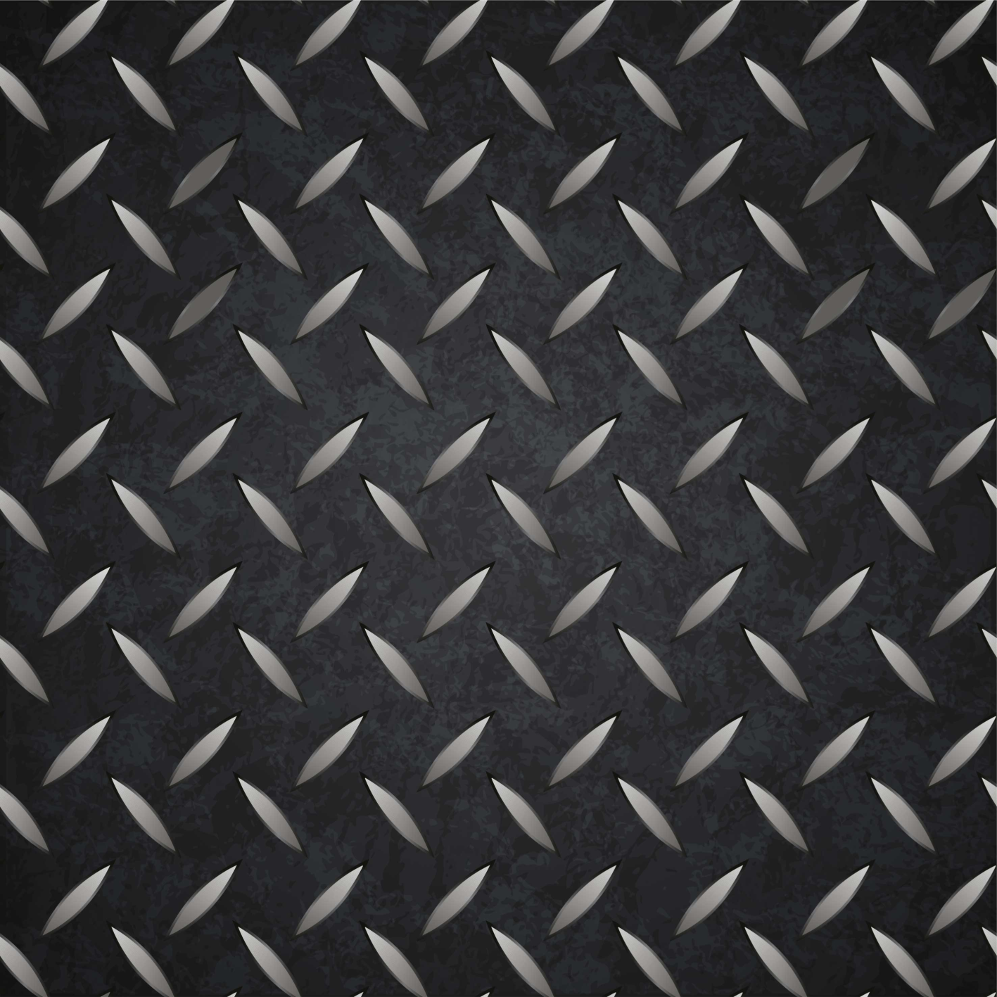 Black vinyl rug with steel pattern design - TenStickers