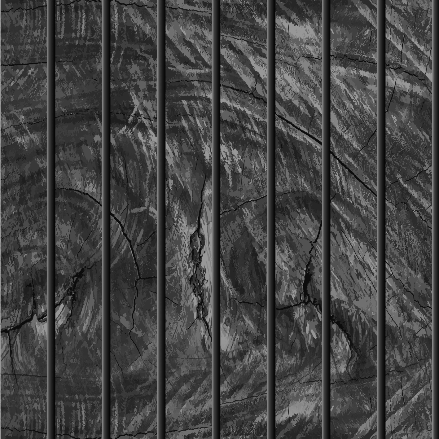 Black vinyl rug with wooden planks pattern - TenStickers