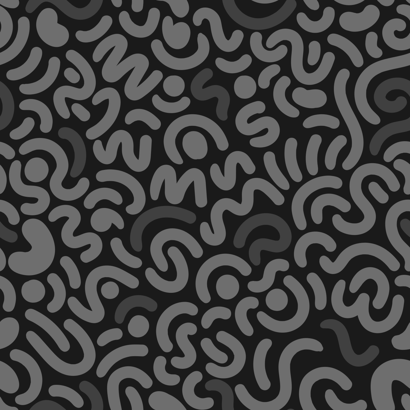 Black vinyl rug with abstract black rounded lines - TenStickers
