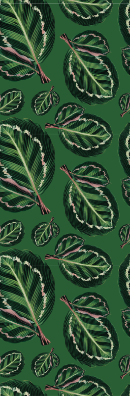 Green vinyl rug inspired by green maranta - TenStickers