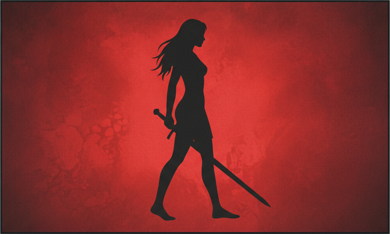 Red vinyl rug anime asuna design - TenStickers