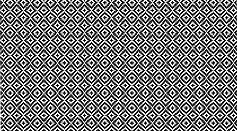 Geometric black and white design living room rug - TenStickers