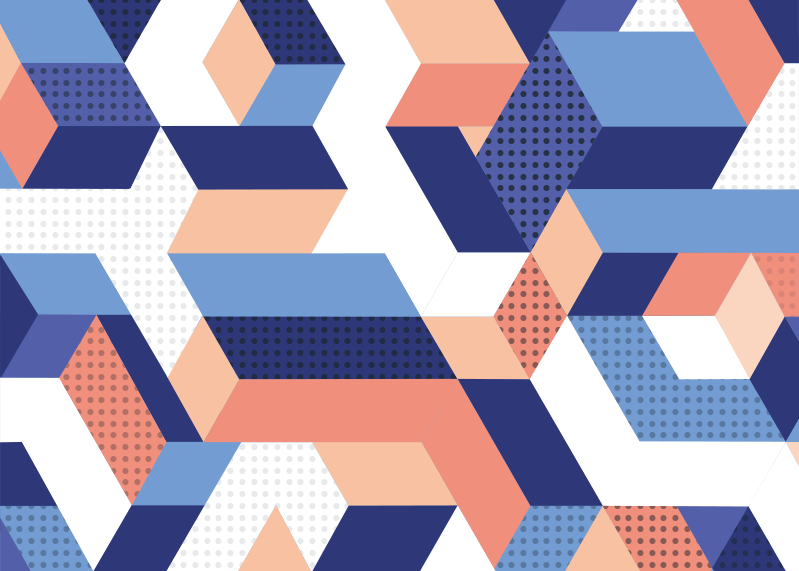 Modern 3d geometric vinyl rug - TenStickers