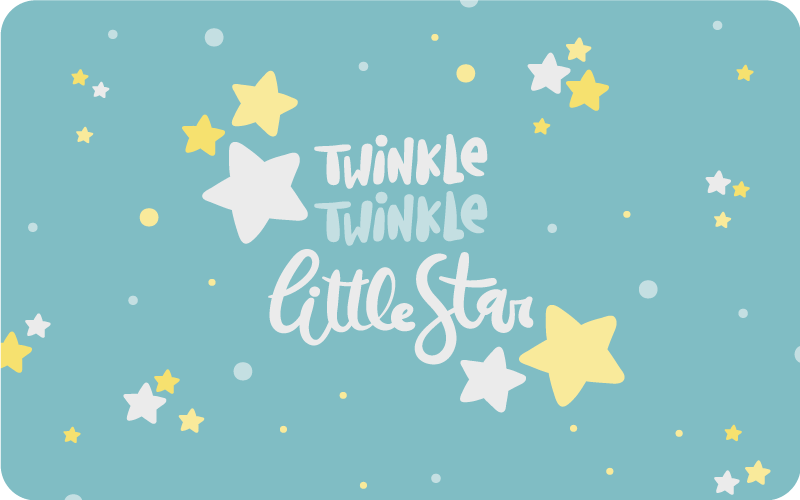 Star-Themed Nursery kids vinyl rug - TenStickers