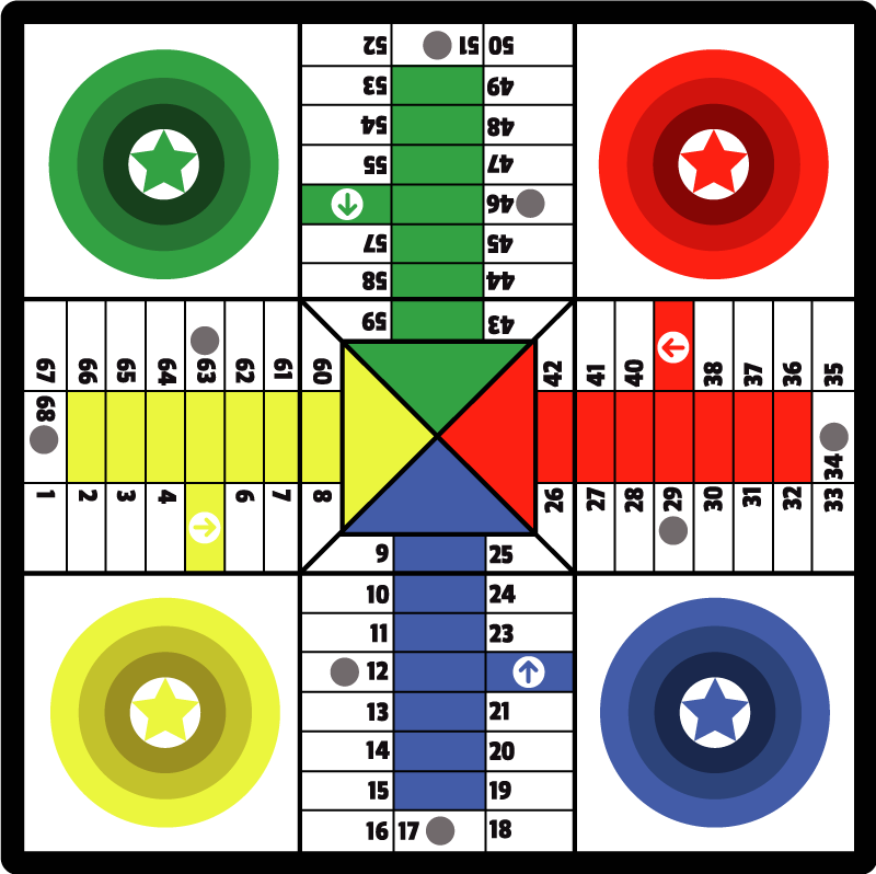 Stunning Parchis board game vinyl rug - TenStickers