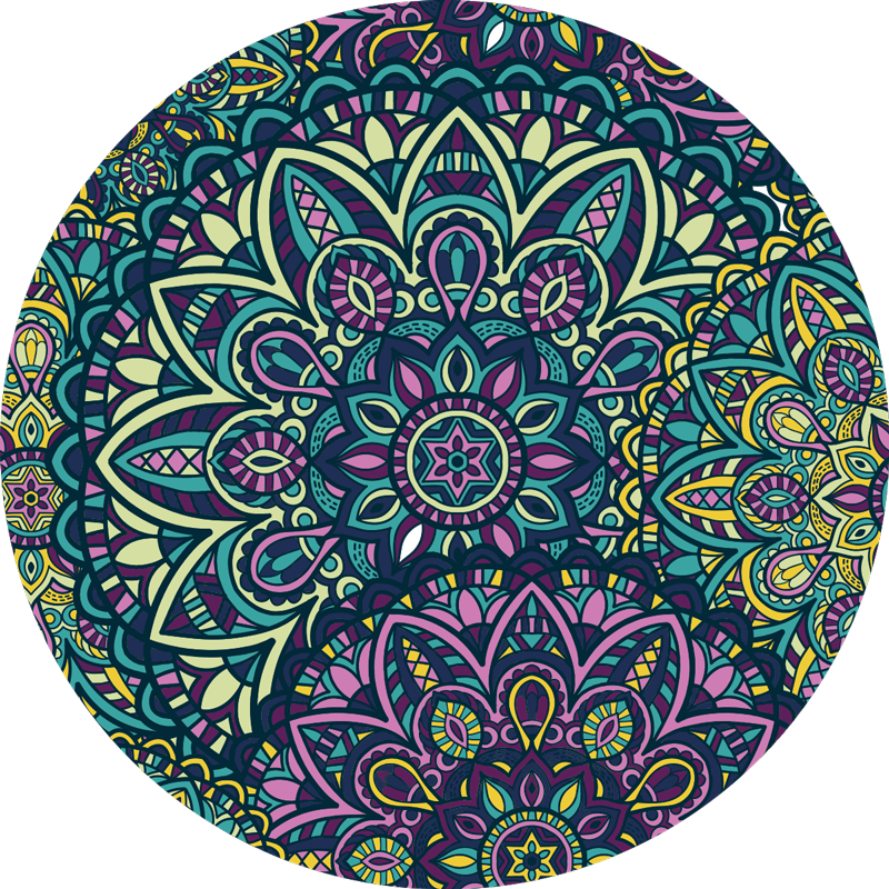 Mandala vinyl rug with mandala design - TenStickers