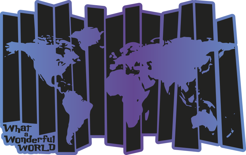 world map what a wonderful world vinyl rug - TenStickers